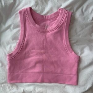 Offline By Aerie Seamless High Neck Sports Bra | Hot Pink | Size Small